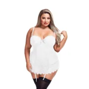 Espartilho Baci Lingerie Branco (3XL/4XL) Babydolls e bodies - nacloset