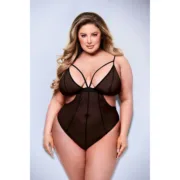 Body Baci Lingerie Crotchless Preto Babydolls e bodies - nacloset 2