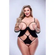 Body Baci Lingerie Peek-a-boo Preto Babydolls e bodies - nacloset 2