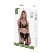Conjunto de Lingerie Baci Lingerie Peek-A-Boo Bra Preto (S/M) Cuequinhas e tangas - nacloset