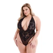 Conjunto de Lingerie Baci Lingerie Eco Lace Teddy Preto (Queen) Cuequinhas e tangas - nacloset 2