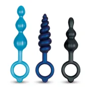 Plug Anal B-Vibe Azul 3 Peças Consoladores - nacloset