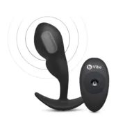 Plug anal com controle remoto B-Vibe Preto Sexshop - nacloset 2