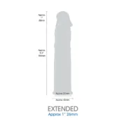 Capa peniana NMC Length extender Preto Ø 4,6 cm Consoladores - nacloset 2