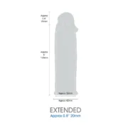 Capa peniana NMC Length extender Preto Ø 5 cm Consoladores - nacloset 2