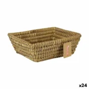 Cesta Multiusos Privilege Korne Castanho vime Retangular 25 x 20 x 8 cm (24 Unidades) A Preço de Revenda - nacloset