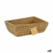 Cesta Multiusos Privilege Korne Castanho vime Retangular 30 x 23 x 9 cm (12 Unidades) A Preço de Revenda - nacloset