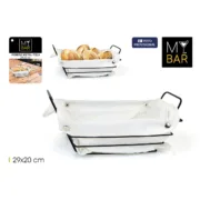 Cesta do Pão My Bar Branco Metal Retangular 29 x 20 x 11,7 cm (12 Unidades) A Preço de Revenda - nacloset 2