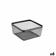 Cesta Multiusos Confortime Preto Metal 30,5 x 30,5 x 15,2 cm (6 Unidades) A Preço de Revenda - nacloset