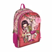 Mochila Escolar Gorjuss Carousel Salmão 31.5 x 44 x 22.5 cm Jogos | Disfarces - nacloset