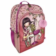 Mochila Escolar Gorjuss Carousel Salmão 34.5 x 43.5 x 22 cm Jogos | Disfarces - nacloset