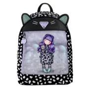 Mochila Casual Gorjuss Smitten kitten Preto Branco (25,5 x 31 x 10 cm) Acessórios de Moda - nacloset