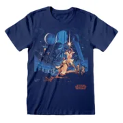 Camisola de Manga Curta Unissexo Star Wars New Hope Vintage Preto Moda | Acessórios - nacloset