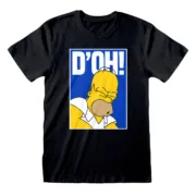Camisola de Manga Curta Unissexo The Simpsons Doh Preto Moda | Acessórios - nacloset