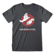Camisola de Manga Curta Unissexo The Ghostbusters Japanese Text Cinzento escuro Moda | Acessórios - nacloset