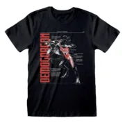 Camisola de Manga Curta Stranger Things Anatomy of a Demogorgan Preto Unissexo Moda | Acessórios - nacloset