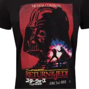Camisola de Manga Curta Star Wars Vader Poster Preto Unissexo Moda | Acessórios - nacloset 2