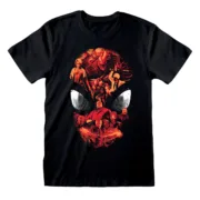 Camisola de Manga Curta Spider-Man Character Roster Preto Unissexo Moda | Acessórios - nacloset