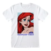 Camisola de Manga Curta The Little Mermaid Mermaid Vibes Branco Unissexo Moda | Acessórios - nacloset