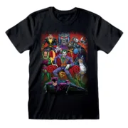 Camisola de Manga Curta DC Comics Villains Preto Unissexo Moda | Acessórios - nacloset