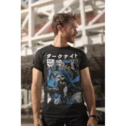 Camisola de Manga Curta Batman Manga Cover Preto Unissexo Moda | Acessórios - nacloset 2