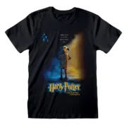 Camisola de Manga Curta Harry Potter Dobby Poster Preto Unissexo Moda | Acessórios - nacloset