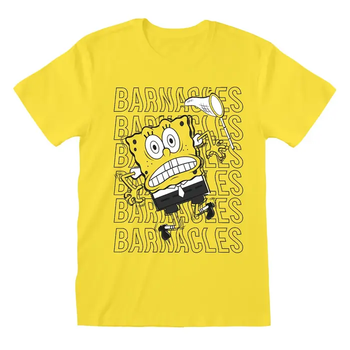 Camisola de Manga Curta Unissexo Spongebob Barnacles Amarelo Moda | Acessórios - nacloset 2