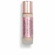 Base de Maquilhagem Fluida Revolution Make Up Conceal & Define F4 (23 ml) Cosmética - nacloset