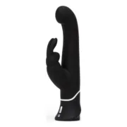 Vibrador Duplo Coelho Pleasures Happy Rabbit Preto Sexshop - nacloset