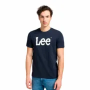 Camisola de Manga Curta Homem Lee Wobbly Logo Tee Azul Marinho Moda | Acessórios - nacloset
