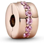 Charme feminino Pandora PINK SPARKLING ROW Acessórios de Moda - nacloset