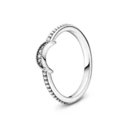 Anel feminino Pandora CRESCENT MOON BEADED – RING – SIZE 48 Acessórios de Moda - nacloset