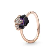 Anel feminino Pandora DEEP PURPLE PANSY FLOWER – RING – SIZE 54 Acessórios de Moda - nacloset