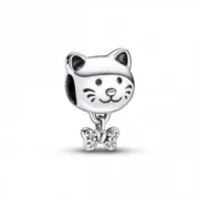 Charme feminino Pandora PET CAT & BOW Acessórios de Moda - nacloset