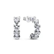 Brincos femininos Pandora 293657C01 Prateado Acessórios de Moda - nacloset