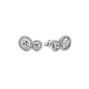 Brincos femininos Pandora 293774C01 Prateado Acessórios de Moda - nacloset
