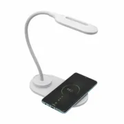 Lâmpada LED com Carregador sem Fios para Smartphones Denver Electronics LQI-55 Branco 5 W Candeeiros - nacloset