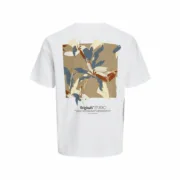 Camisola de Manga Curta Homem Jack & Jones Jorvarenna Painted Branco Moda | Acessórios - nacloset 2