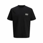 Camisola de Manga Curta Homem Jack & Jones Jcodynamic Dust Ss Crew Neck Preto Moda | Acessórios - nacloset