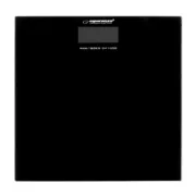 Balança digital para casa de banho Esperanza EBS002K Preto Vidro Vidro temperado 180 kg Balanças - nacloset 2
