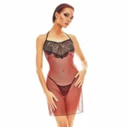 Babydoll Anaïs Preto/Vermelho (S/M) Babydolls e bodies - nacloset