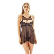 Salto de Cama Anaïs Preto L/XL Babydolls e bodies - nacloset