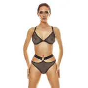Conjunto de Lingerie Anaïs Preto XXL/XXXL Cuequinhas e tangas - nacloset