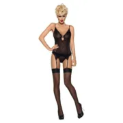 Meias de Liga Obsessive S800 Preto L/XL Lingerie e Roupa Interior - nacloset