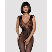 Body de corpo inteiro Obsessive N112 S/M/L Preto Babydolls e bodies - nacloset 2