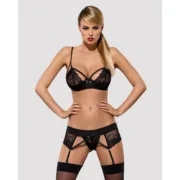 Conjunto de Lingerie com Renda Obsessive Wonderia Preto L/XL Cuequinhas e tangas - nacloset 2
