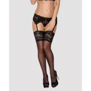 Meias de Liga Obsessive 810-STO-1 Preto S/M Babydolls e bodies - nacloset 2
