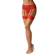 Meias de Liga Obsessive 838-STO-3 Vermelho L/XL Lingerie e Roupa Interior - nacloset 2