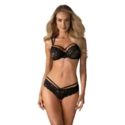 Conjunto de Lingerie Obsessive 860 Preto S/M Cuequinhas e tangas - nacloset
