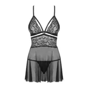 Babydoll Obsessive 838-BAB-1 Preto L/XL Babydolls e bodies - nacloset